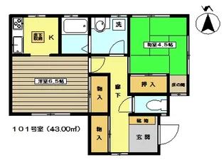 みなみハウス【1階】の間取り