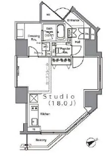 パークハビオ麻布台【3階】の間取り