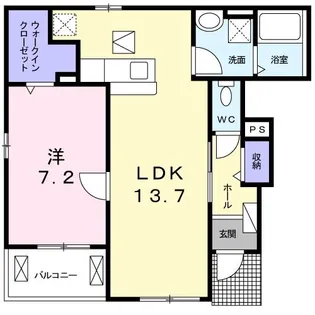 サニーハウス【1階】の間取り