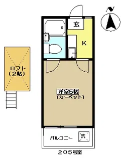ハイツ ローレル【2階】の間取り