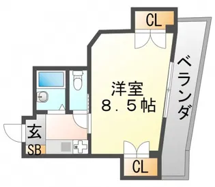 ギャザープレイスセント【3階】の間取り