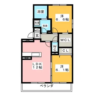 リヴェース城前【2階】の間取り