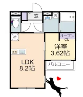 スカイブルー幸手【3階】の間取り