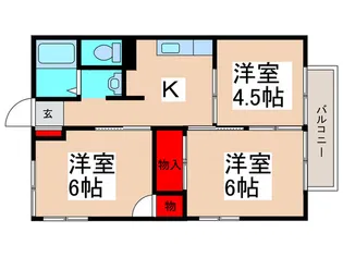 パ-クハイツ【2階】の間取り