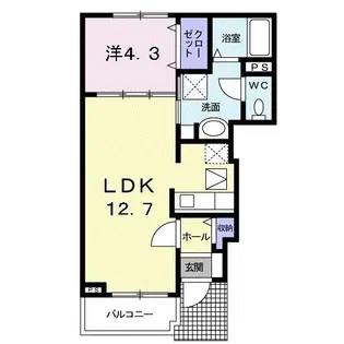 ハーベスト ヒルズ II【1階】の間取り