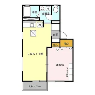 アパートメントコア β【1階】の間取り