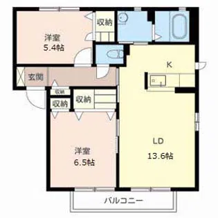 フェリース・御影【1階】の間取り