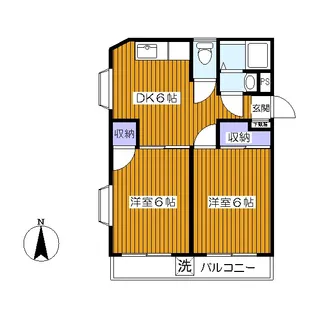 カーサビアンカ【2階】の間取り