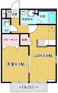 パークハイツ163 A【2階】の間取り