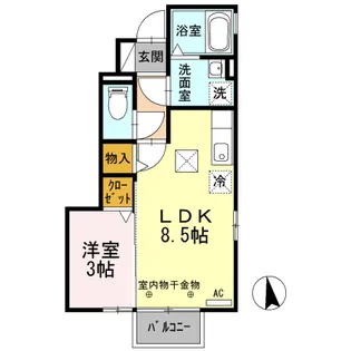 グラディス【1階】の間取り