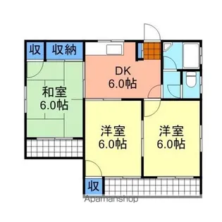 長和アパート【1階】の間取り