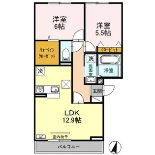 ロイヤルガーデンコート新和 A306【3階】の間取り