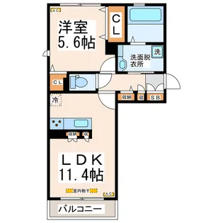 レジオンドヌールEZU【3階】の間取り
