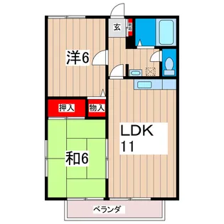タウンコート久慈【1階】の間取り