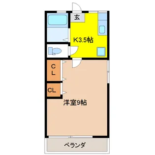 栃木県宇都宮市平松本町【アパート】の間取り