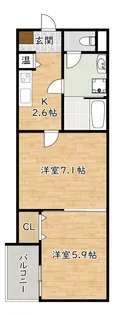 サンプレミアム江坂【1階】の間取り