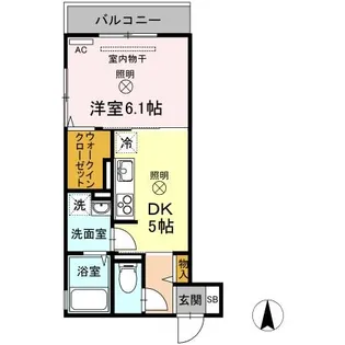 ウィングパレス津島笹が瀬【3階】の間取り