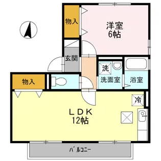 リベリュール富の原I【1階】の間取り