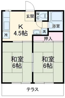 西田ハイツ【1階】の間取り