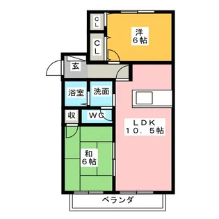 フローレンスI【2階】の間取り