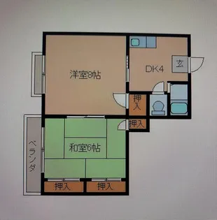 コーポエース中野【1階】の間取り