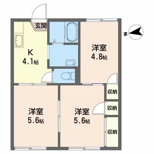 フラッツJ‘s【1階】の間取り