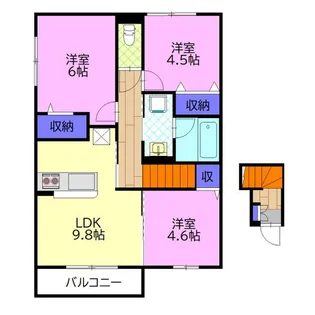 ニューコスモス【2階】の間取り