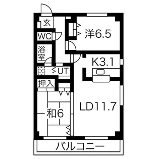 フォレスト苫小牧【3階】の間取り