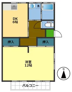 ハイツかりん【2階】の間取り