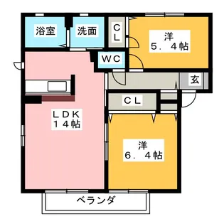 凪B棟【2階】の間取り
