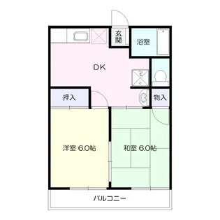 シティハイム セルティア E棟【2階】の間取り