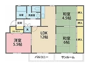ソレイユ乾徳【2階】の間取り