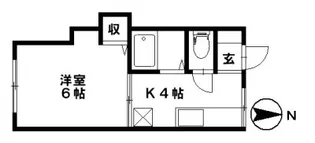 たちばなハイツ【1階】の間取り
