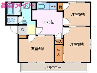 スカイヒル佃B棟【2階】の間取り