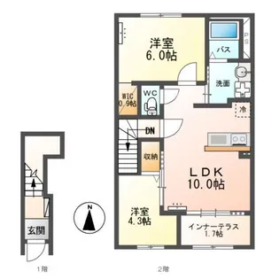 リジエール【2階】の間取り