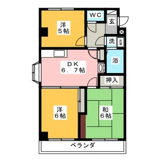 エクセルコート【1階】の間取り