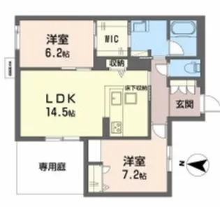 シャーメゾン クレスト ライフ【1階】の間取り