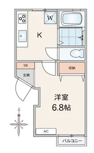 メゾンクレールA【2階】の間取り