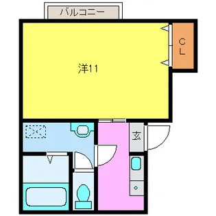 熊本県宇城市松橋町きらら3【アパート】の間取り