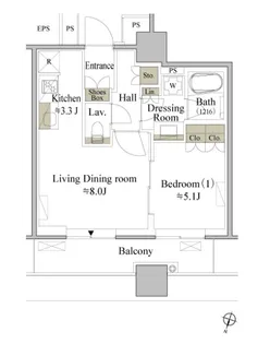 目黒MARCレジデンスタワー【5階】の間取り
