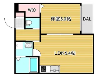 セレニティ法善寺【3階】の間取り