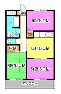 埼玉県所沢市けやき台2【マンション】の間取り