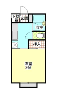 メゾンドヌールB【1階】の間取り