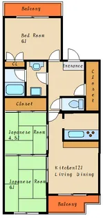 パルピアマンション【1階】の間取り