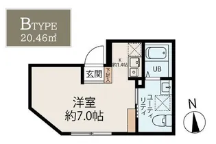フィエルテ東向島【2階】の間取り