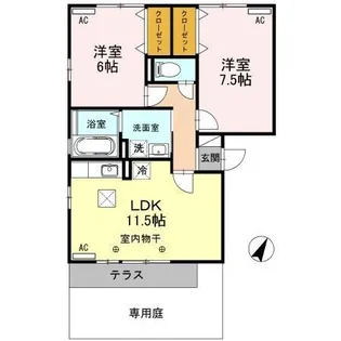 リビングタウン双葉 B【1階】の間取り