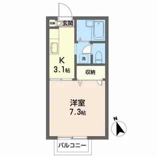 エスポアール・メイビ【2階】の間取り