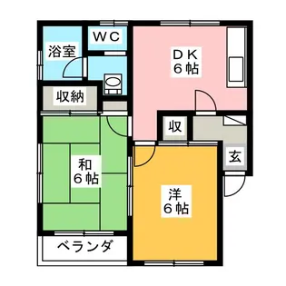 サニーハイツ橋本【2階】の間取り