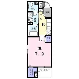プランドール美鶴【2階】の間取り