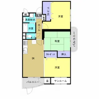 ビュー・サンポエム【2階】の間取り